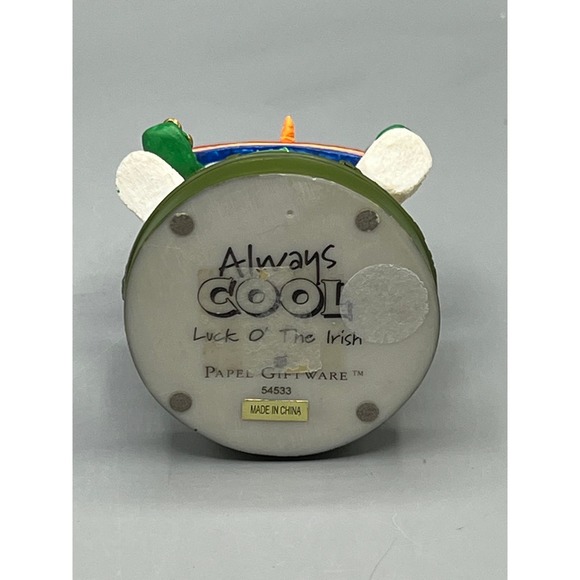 Always Cool Papel Giftware Luck O' the Irish Snowman Leprechaun Pot of Gold - Picture 7 of 8